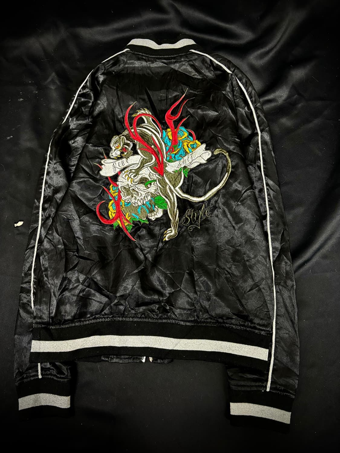 Oriental Black Nylon Skull 2-way Jacket 상품이미지3