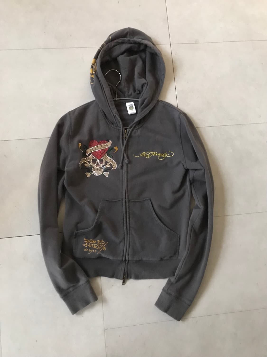 에드하디 그레이 스컬 큐빅 투웨이 후드집업 상품이미지7