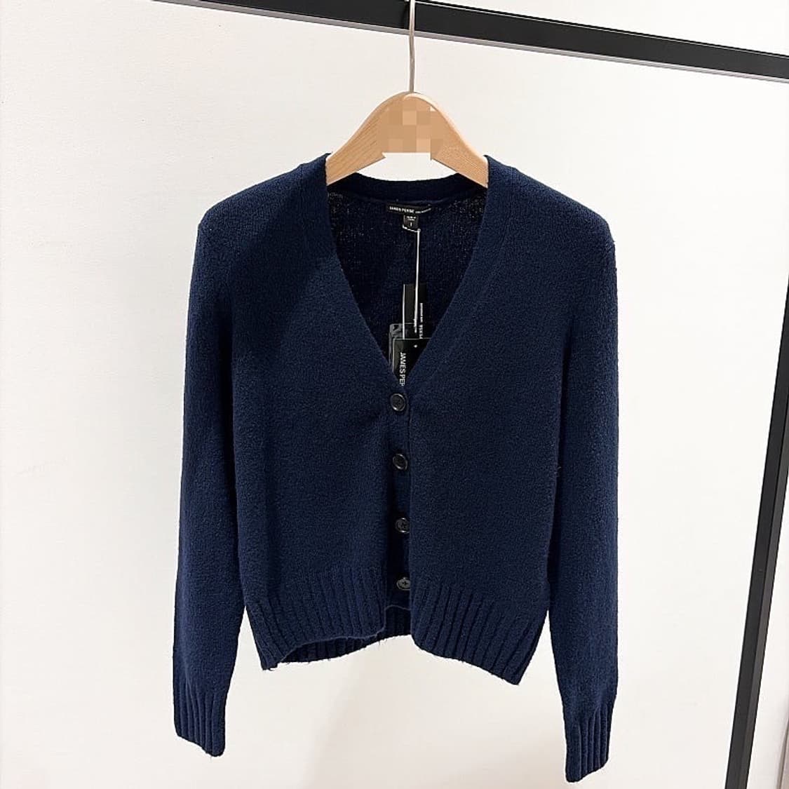 (정품/새상품) 제임스펄스 여성 네이비 캐시미어 혼방 니트 가디건 상품이미지1