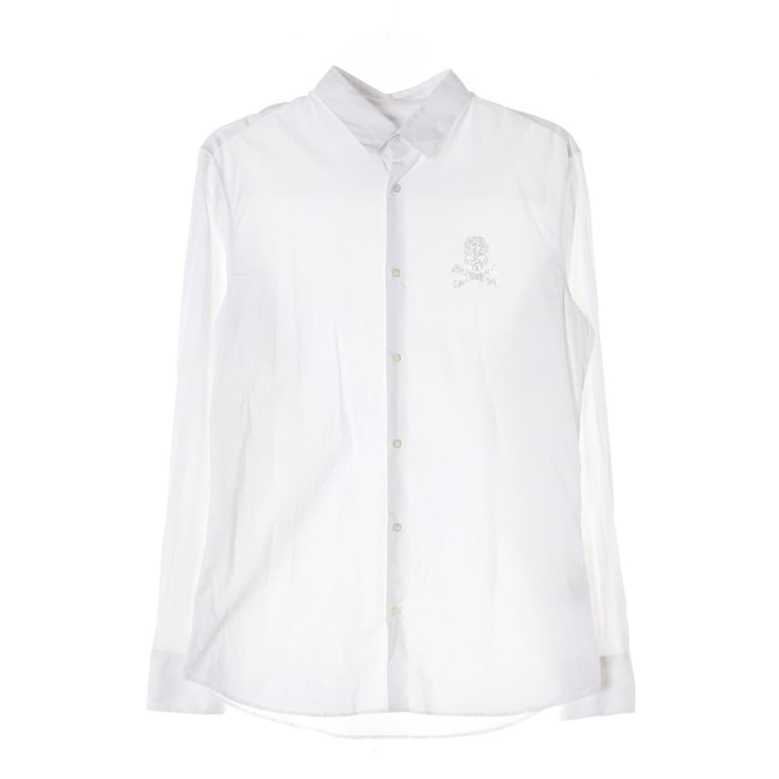 PHILIPP PLEIN 스컬 크리스탈 화이트 셔츠 L 상품이미지1