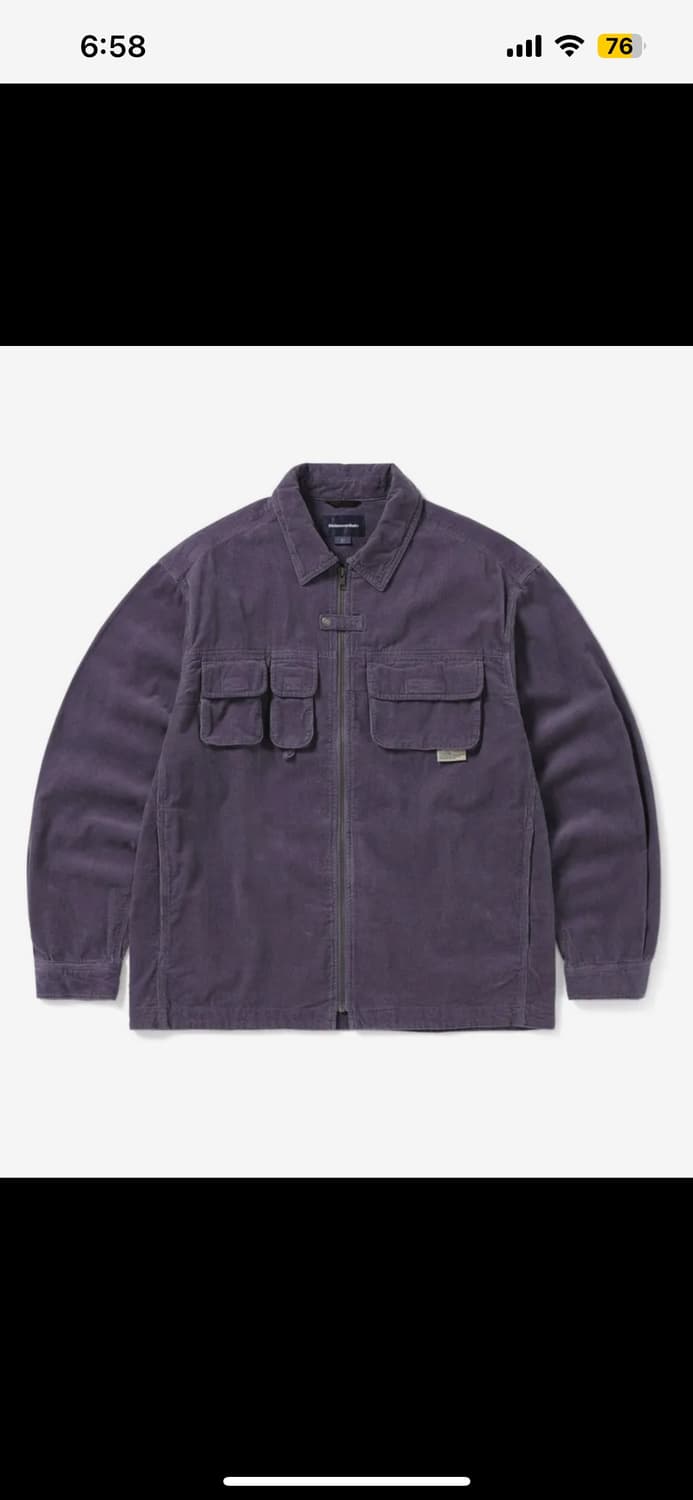 디스이즈네버댓 디네댓 코듀로이 유틸리티 셔츠 자켓 퍼플s 상품이미지1