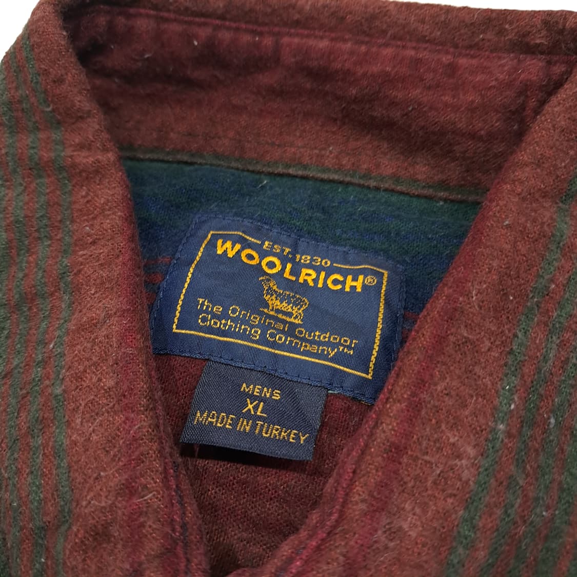 CL178 울리치 플란넬 멀티스트라이프 버건디 셔츠 상품이미지4