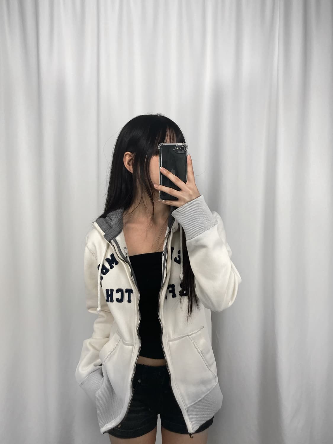 아베크롬비 화이트 후드집업 상품이미지3