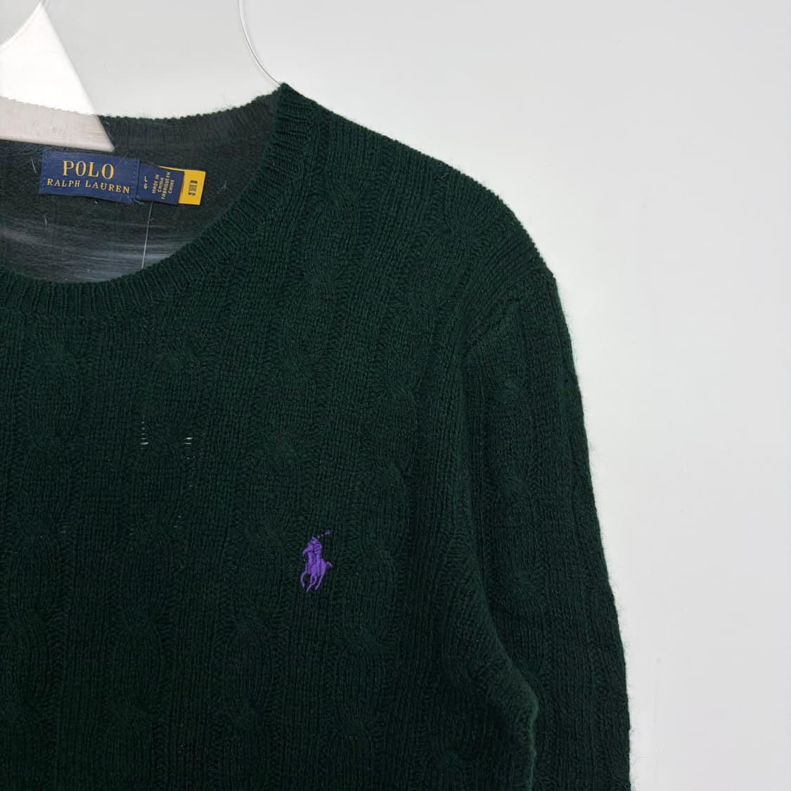 데드스탁 폴로 랄프로렌 캐시미어 꽈배기 니트 티셔츠 상품이미지5