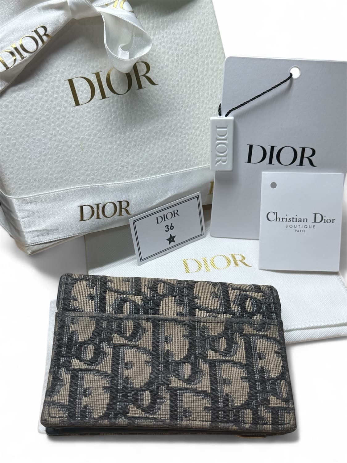 [급처 / 풀구성] 디올 오블리크 새들 플랩 여성 카드지갑 상품이미지2