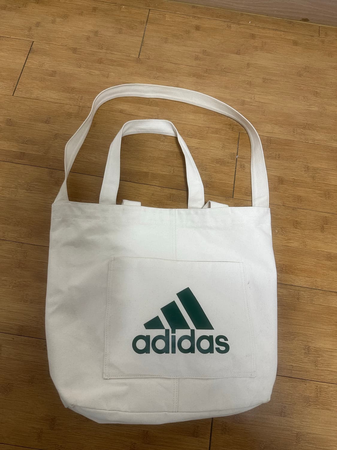 아디다스 화이트 에코백 그린 상품이미지1