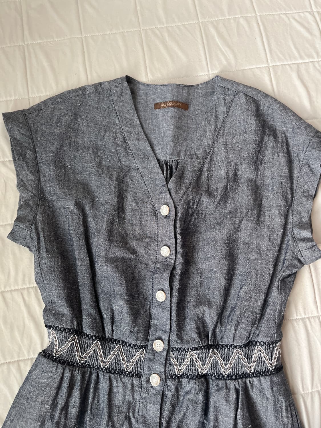 빈티지 모리 데님 롱스커트 상품이미지1