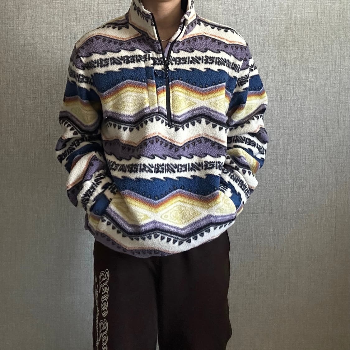 Billabong Multi Pattern Fleece Anorak 상품이미지1