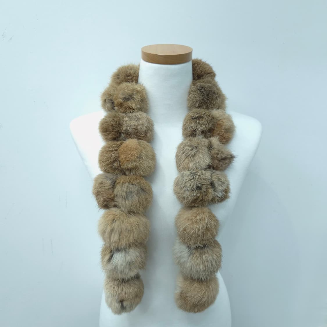 Comme Ca Ism 토끼털 래빗퍼 폼폼 머플러 상품이미지2