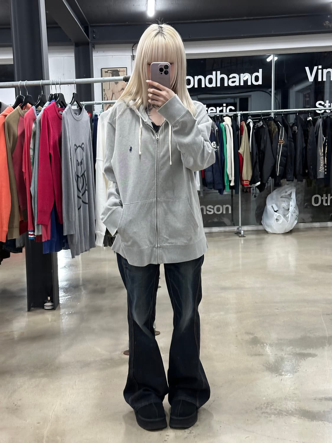 폴로 써멀 스웻 후드 집업 상품이미지2