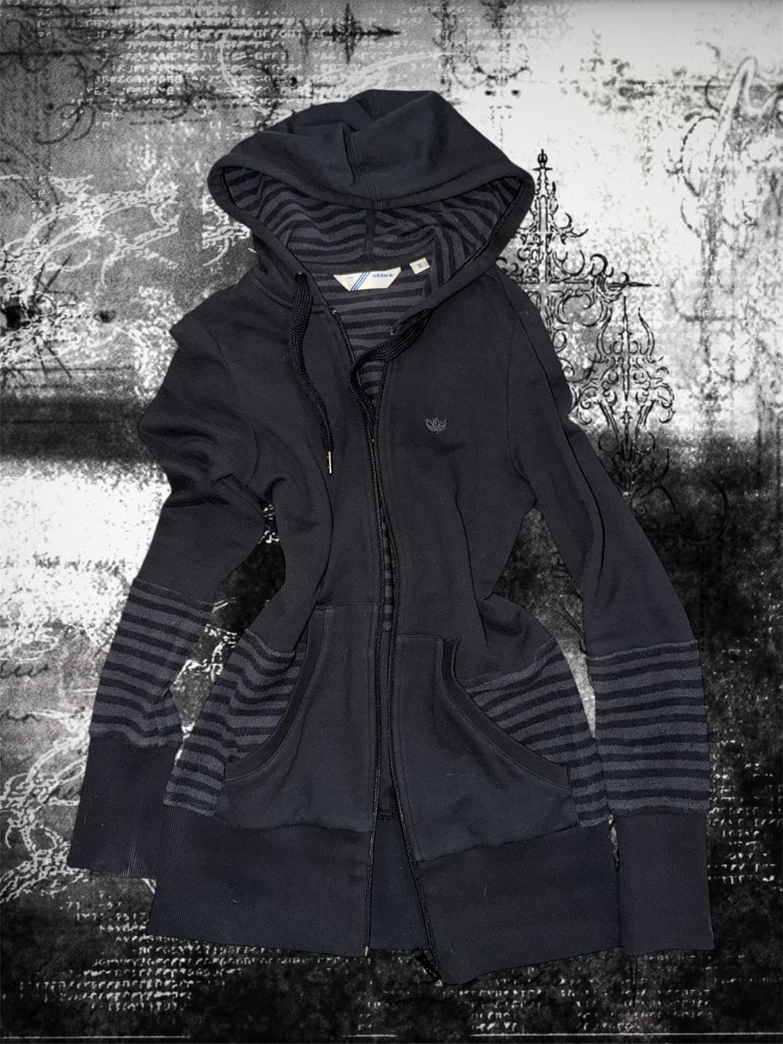 Adidas slim fit striped zip-up 상품이미지1