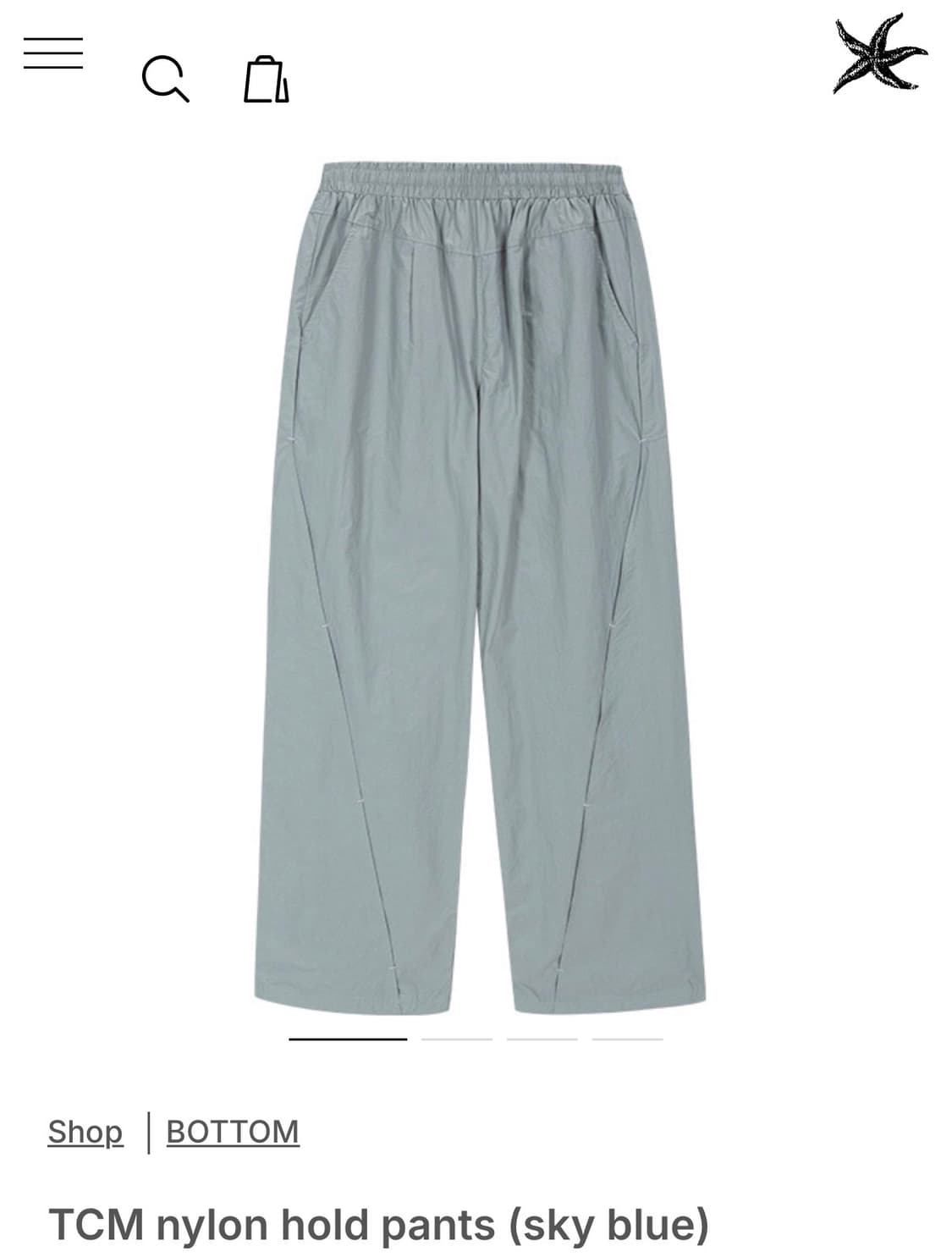 TCM nylon hold pants(sky blue) 상품이미지1