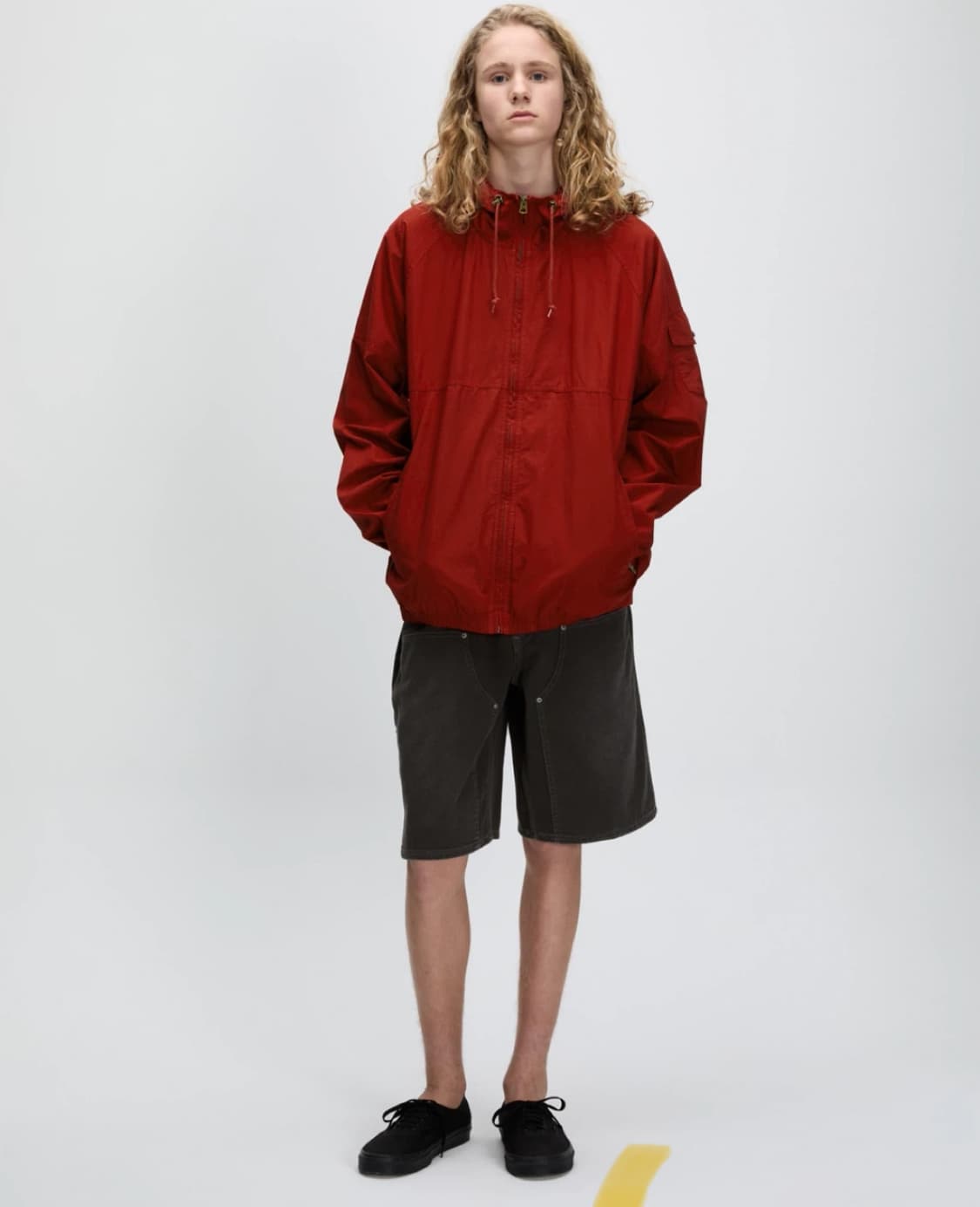 카키스 khakis 윈드 후드 자켓 레드 XL 상품이미지4