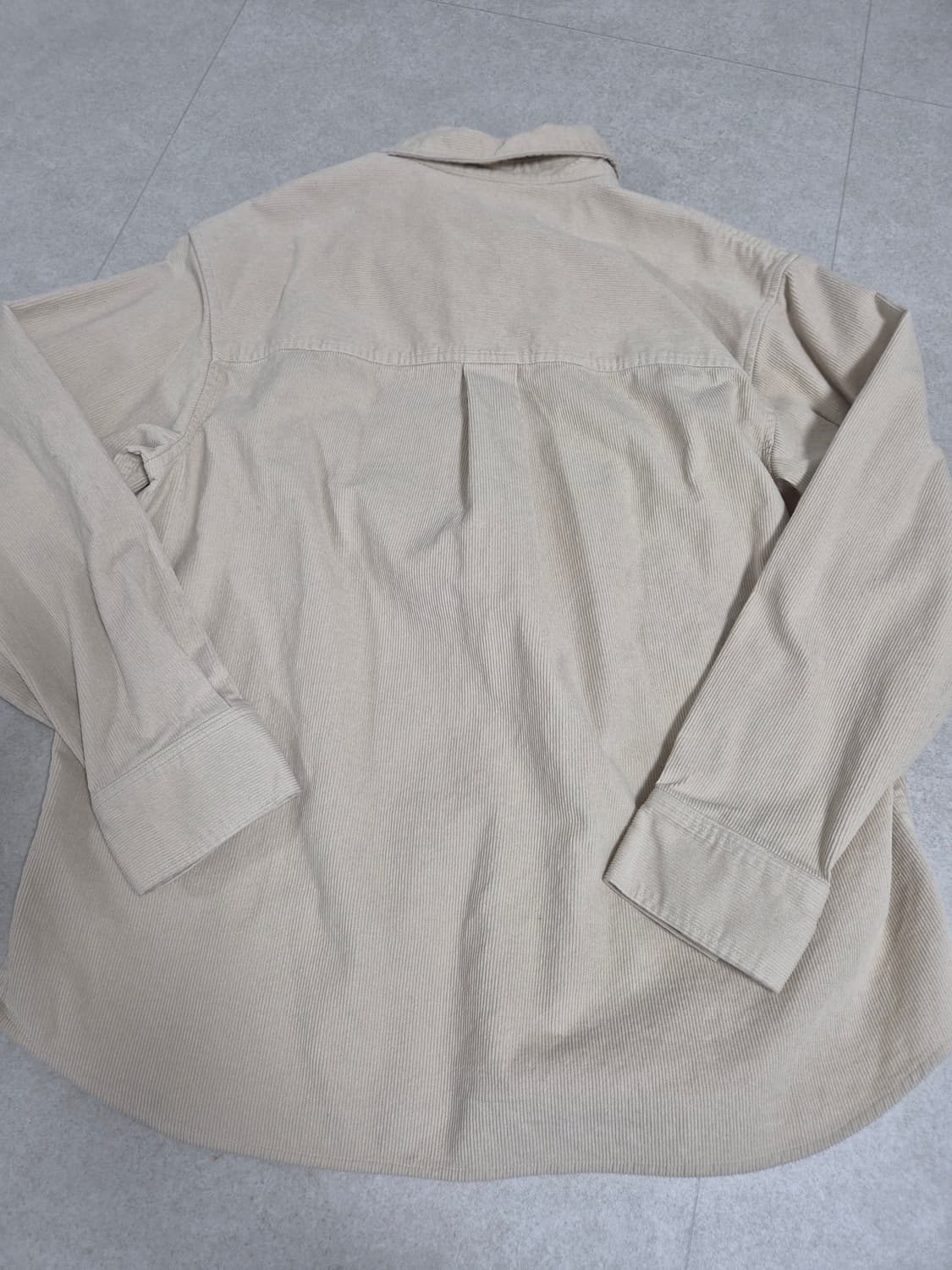 플랙 베이직 코듀로이 셔츠 m 베이지 상품이미지4