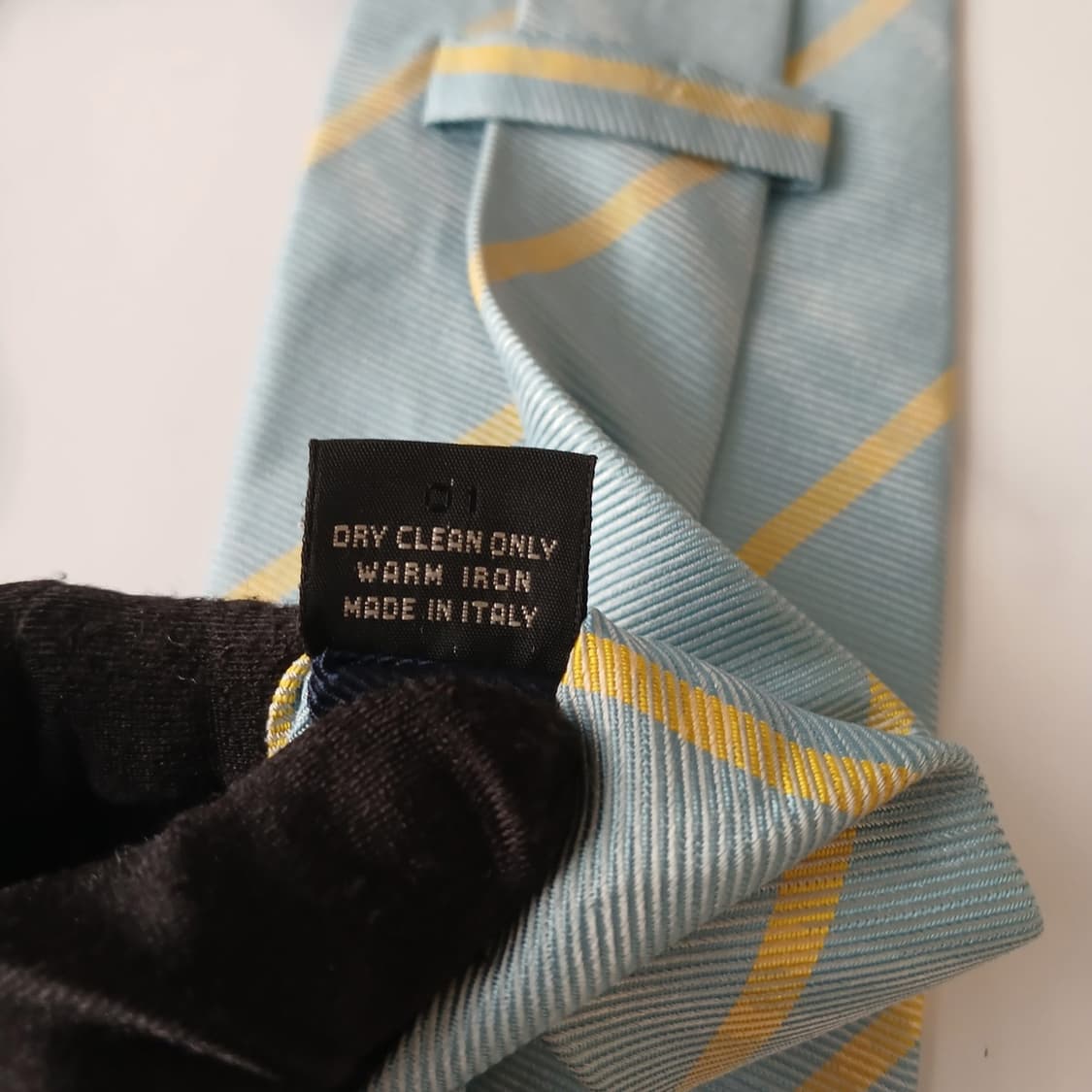 에르메네질도 제냐 실크 스트라이프 넥타이 9.9cm A+등급 A18889 상품이미지9