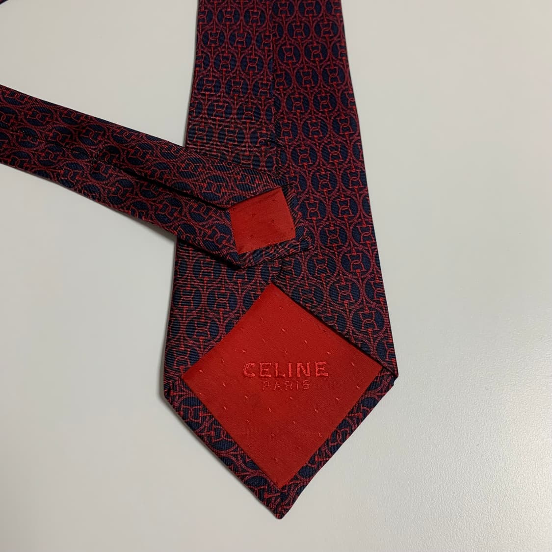 셀린느(CELINE) 심플로고 기하학적패턴 명품넥타이 A+등급 8.9cm 상품이미지6