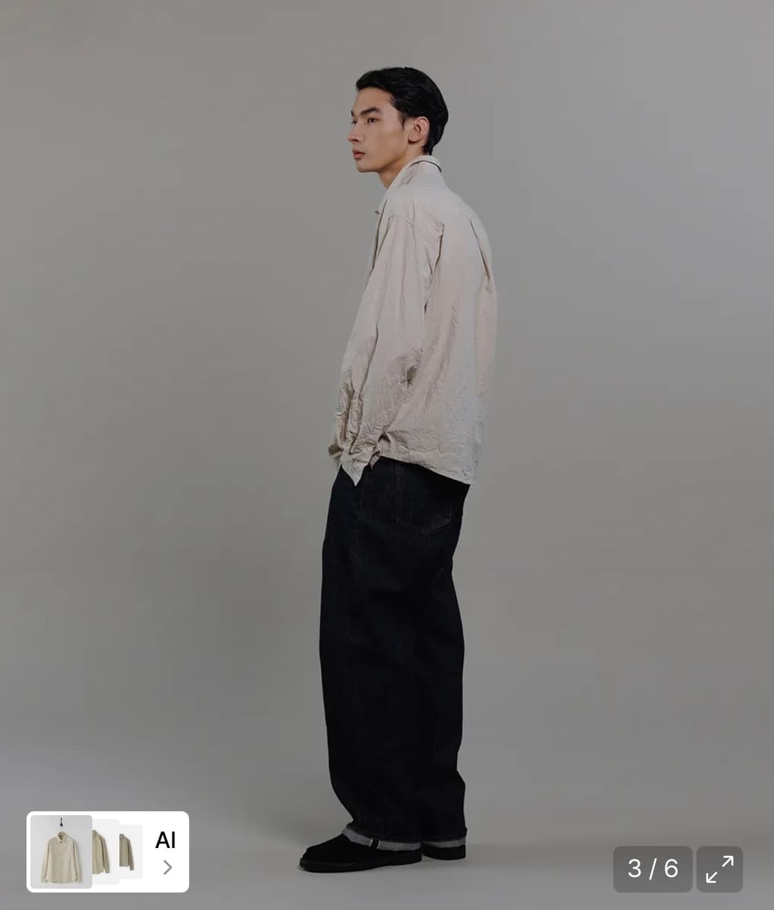 [새상품]26ss 블랭크룸 크리즈 셔츠 베이지 상품이미지4