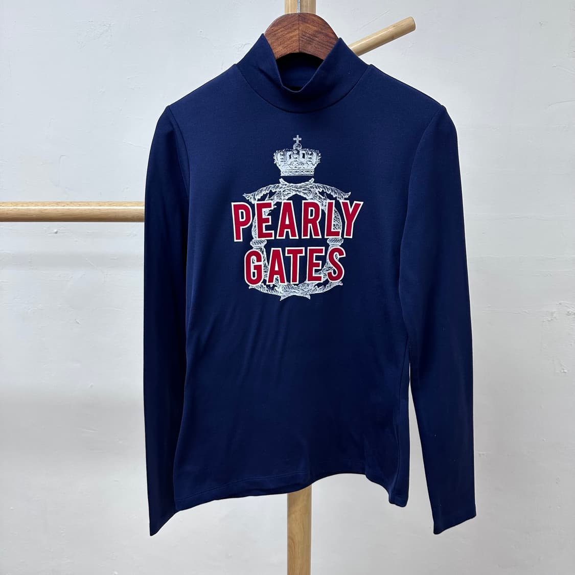 파리게이츠 골프웨어 폴라넥 긴팔 티셔츠 네이비 0사이즈 J28 상품이미지1