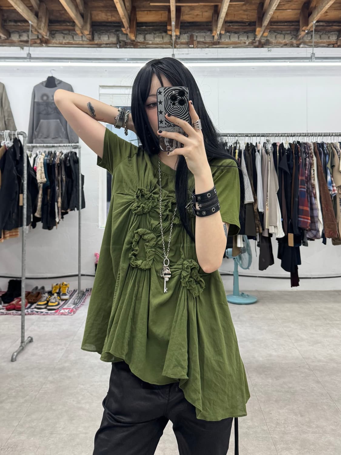 히로코 비스 플라워 티셔츠 상품이미지1