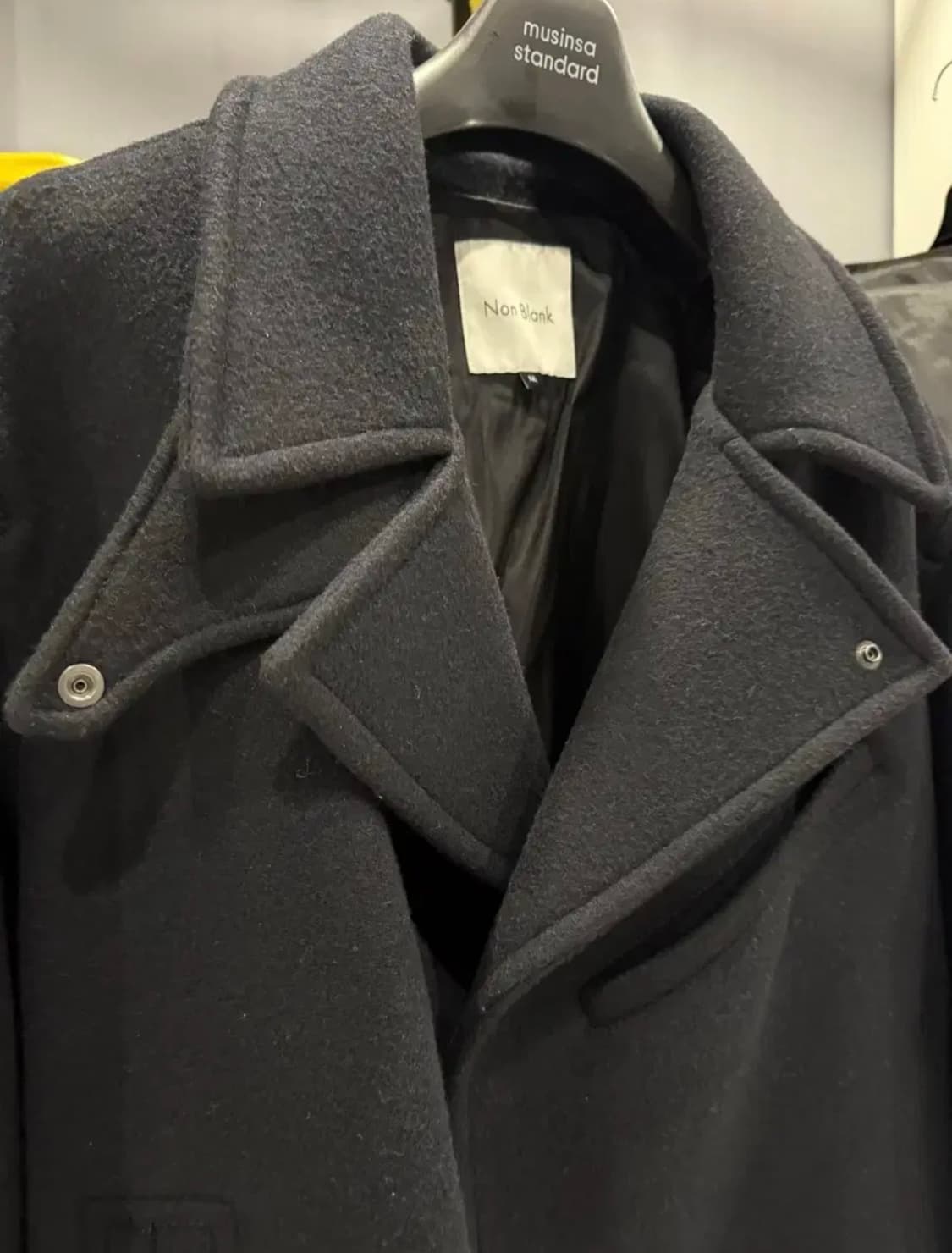 Non Blank 멜톤 울 라이더 하프 코트 M 상품이미지4