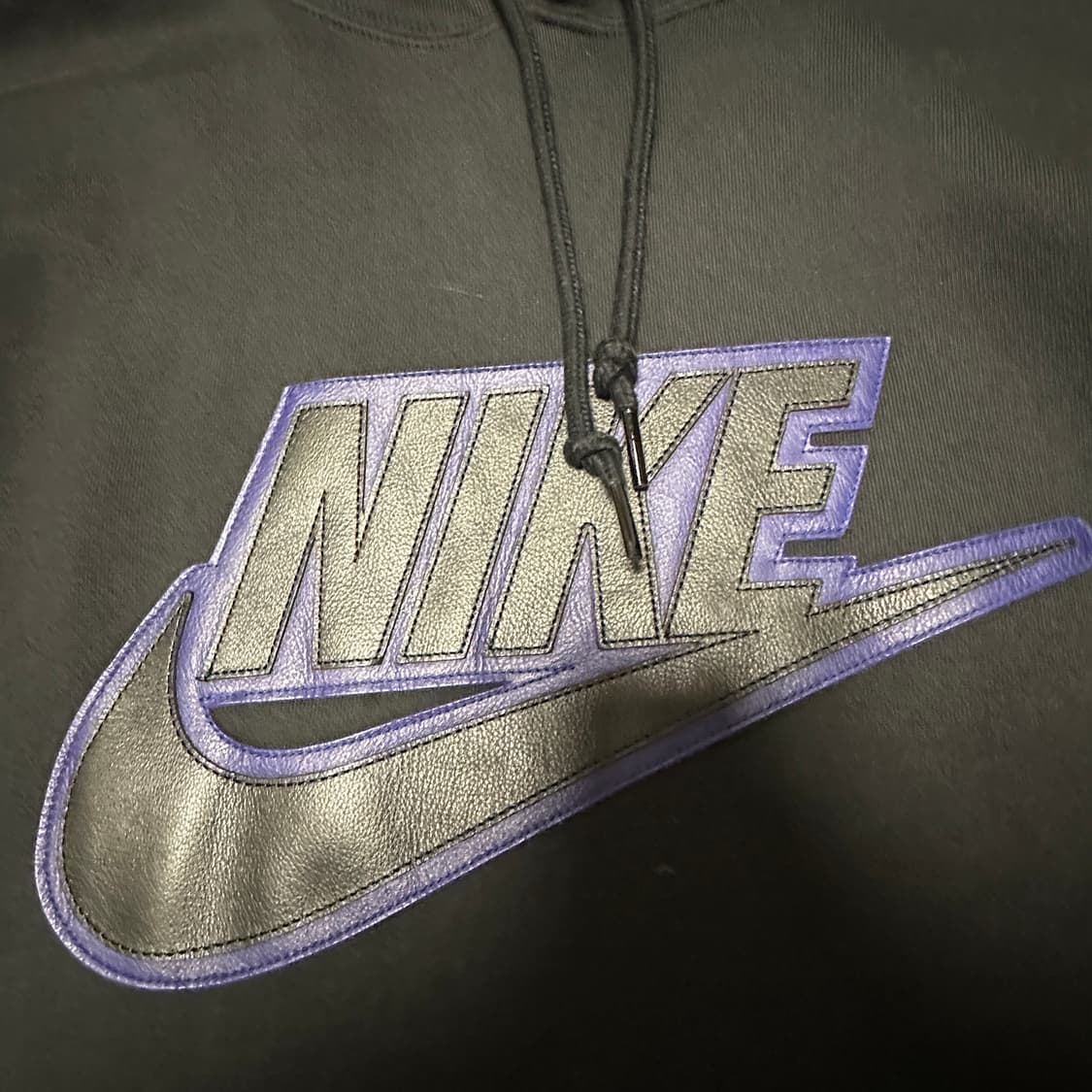 SUPREME X NIKE leather applique hoodie 상품이미지3