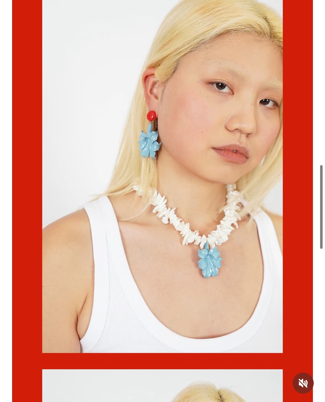 fruta mother of pearl flower necklace 상품이미지2