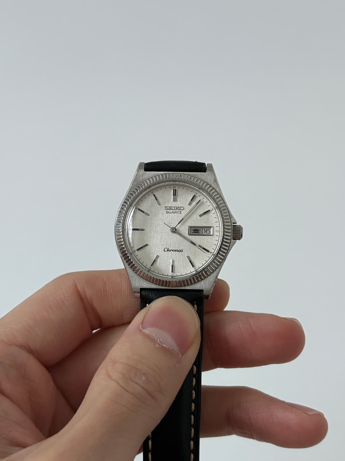1980s Chorons Bokashi Dial Silver Quartz 상품이미지3