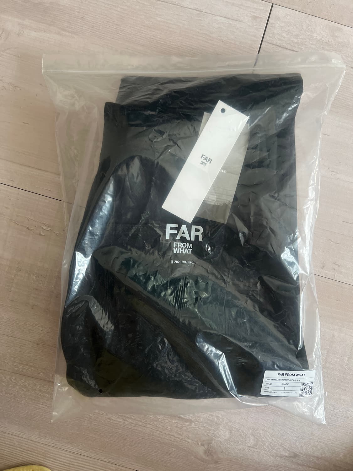 Far wrinkled washed pants(black) 상품이미지2