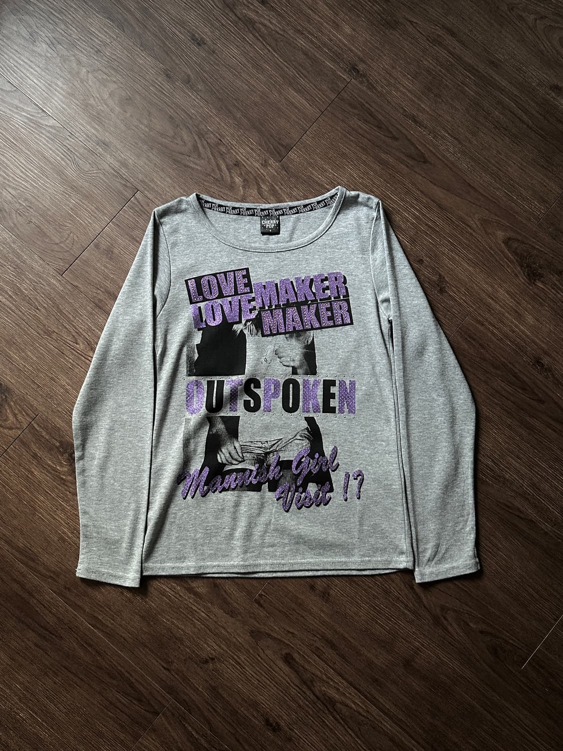 Cherry Pop 섹슈얼 프린트 롱 슬리브 상품이미지6