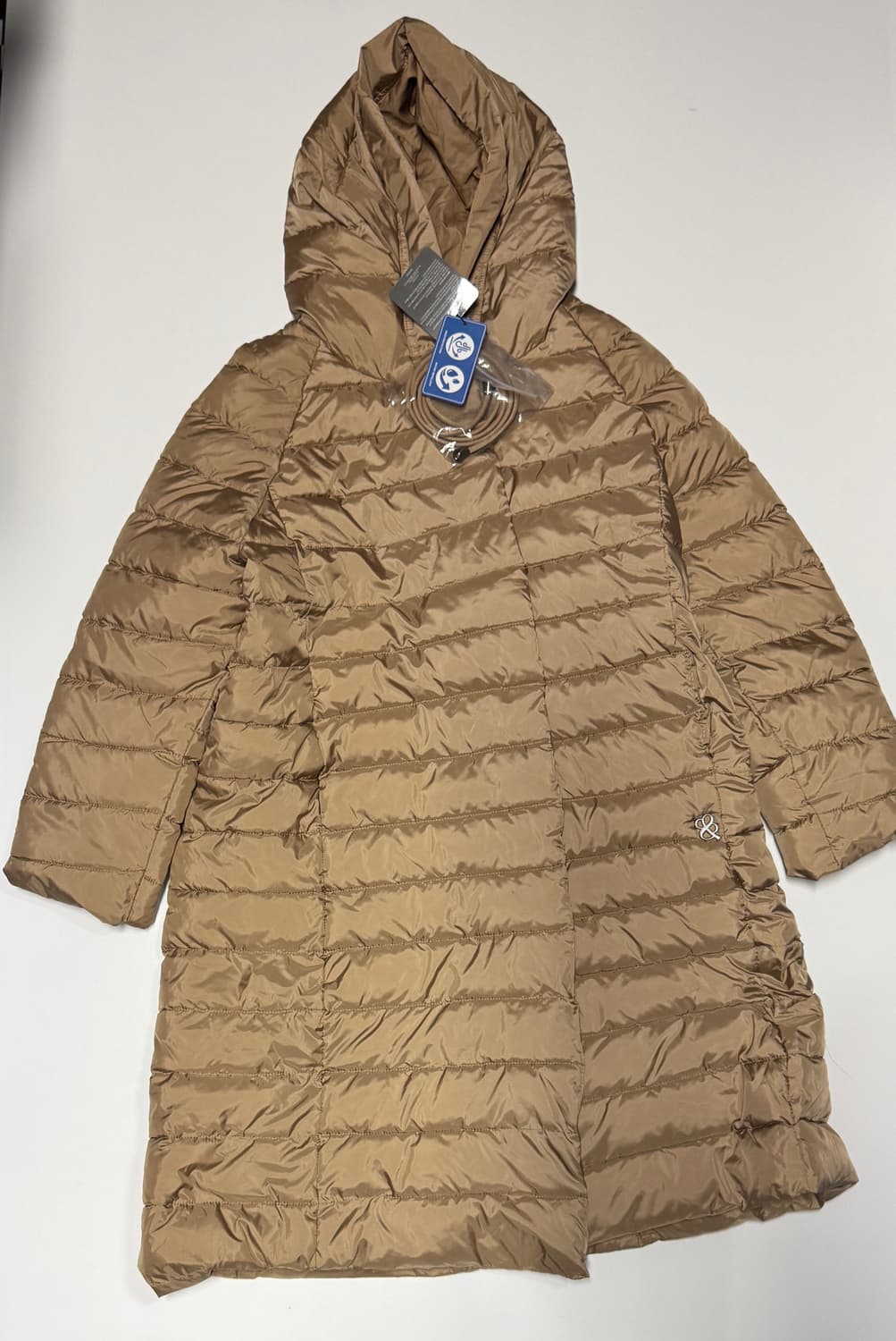 <새상품> 여성 크리스티나앤코 발수 방수 후드 롱 경량 패딩 상품이미지1