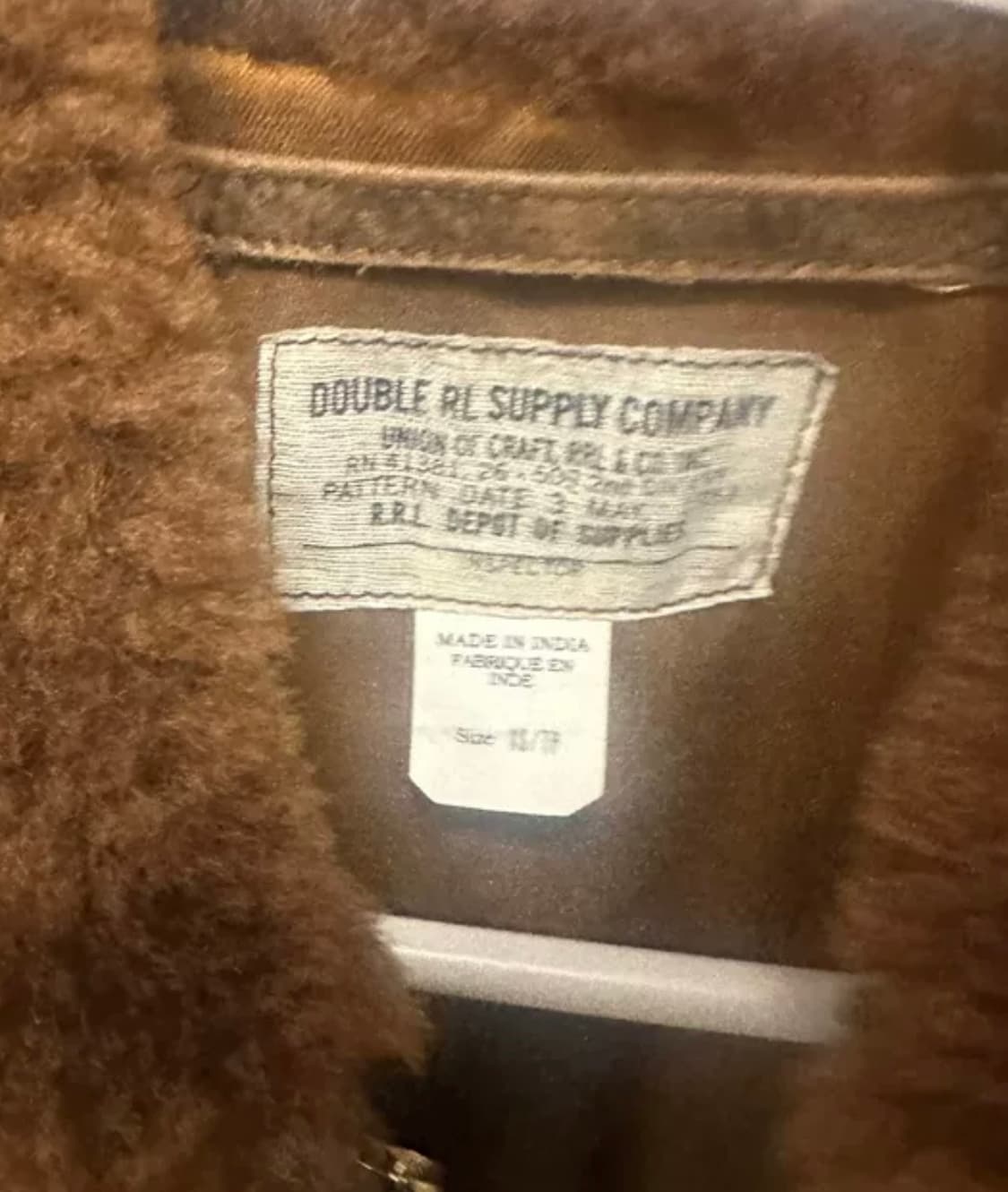 [XS] RRL 시어링 레더 덱 자켓 상품이미지3