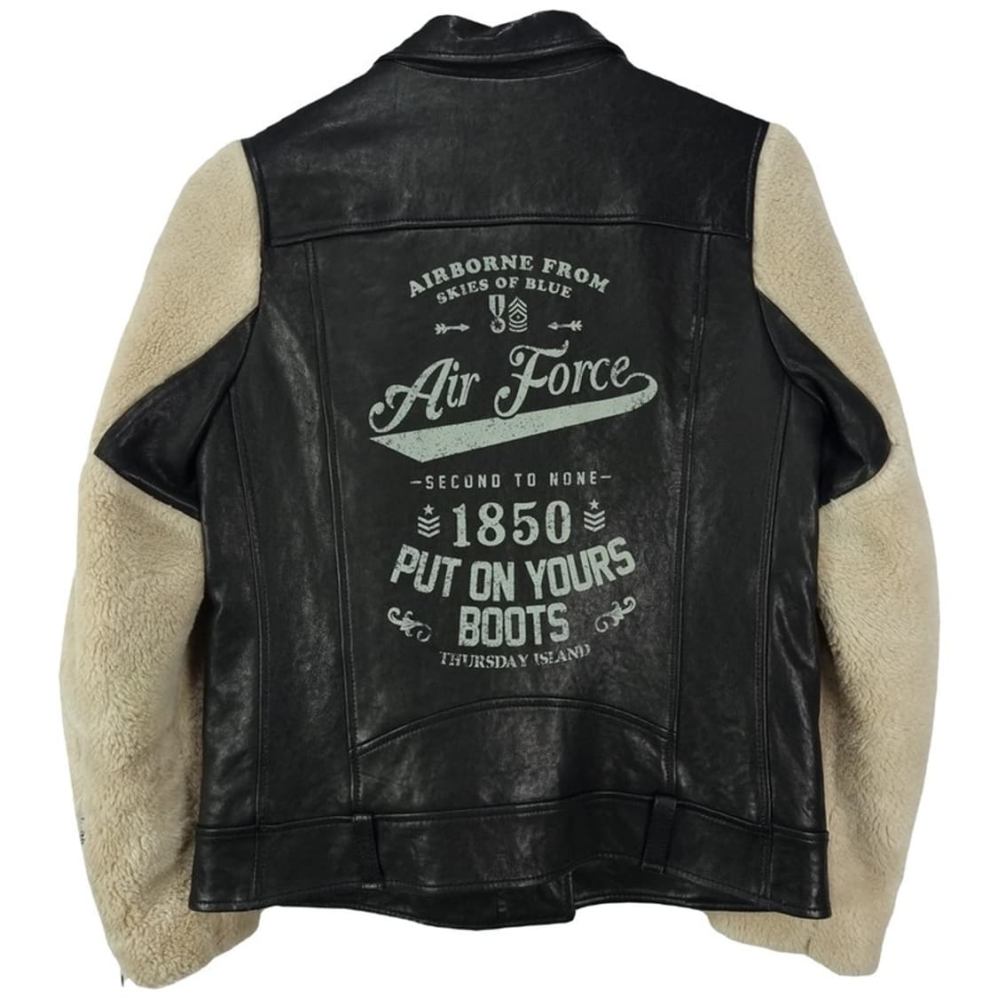 [써스데이아일랜드] 리얼 램스킨 후리스 소매 라이더 자켓 M18668 상품이미지3