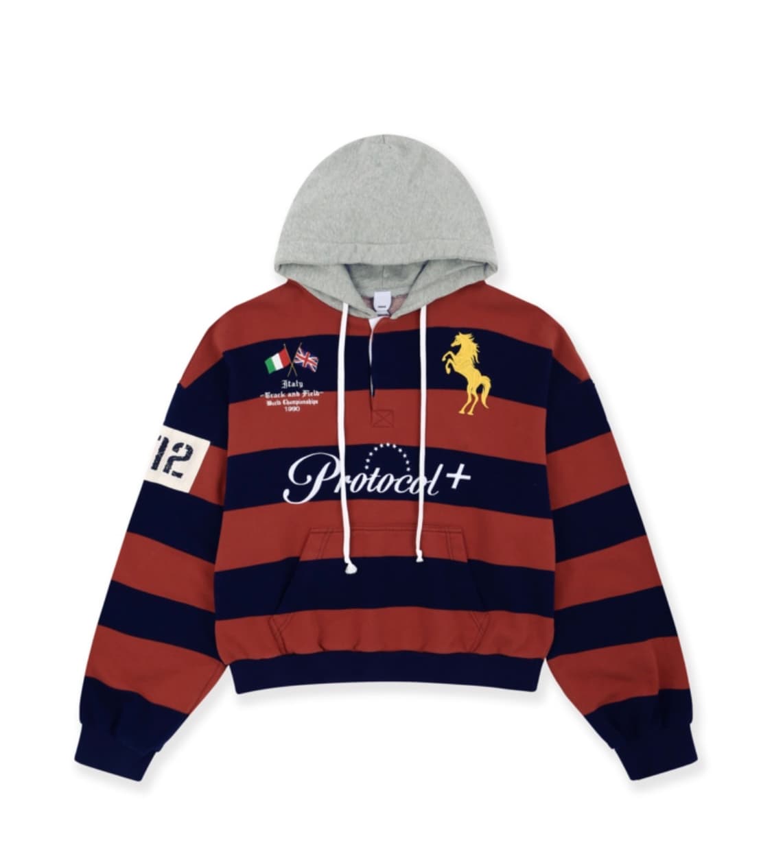 프로토콜인덱스 폴로 후디 레드 3사이즈 protocol index 상품이미지1