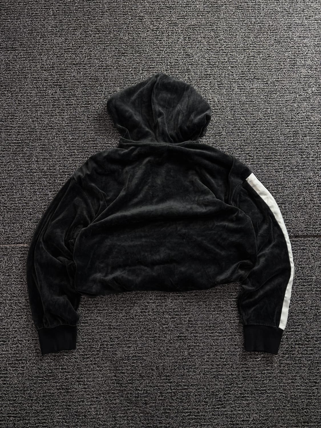 아디다스 사이드 스냅 버튼 벨벳 크롭 트랙 후드 1602 상품이미지6