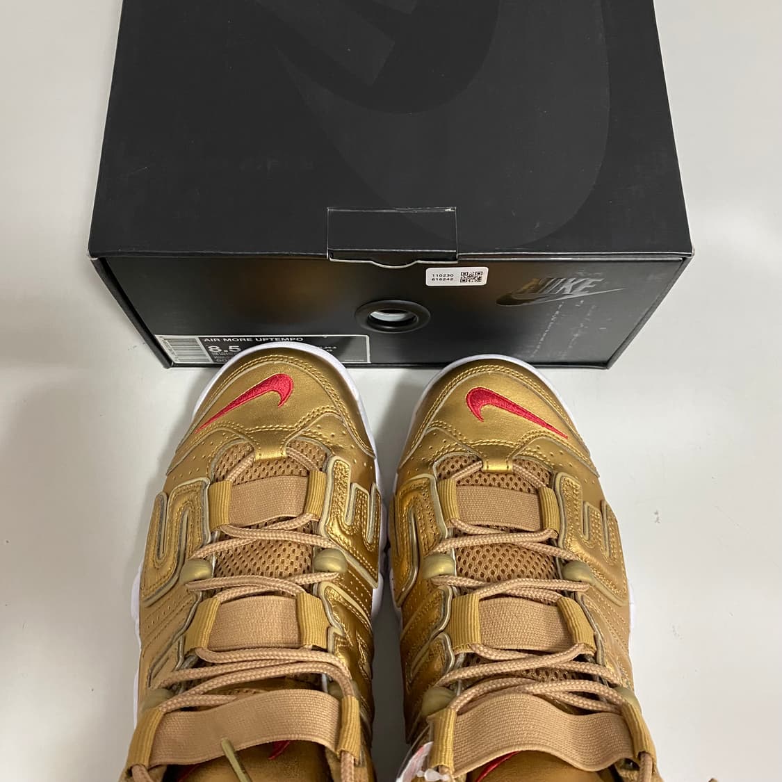 [265] 17SS 슈프림 Supreme 나이키 에어 모어 업템포 골드 상품이미지7