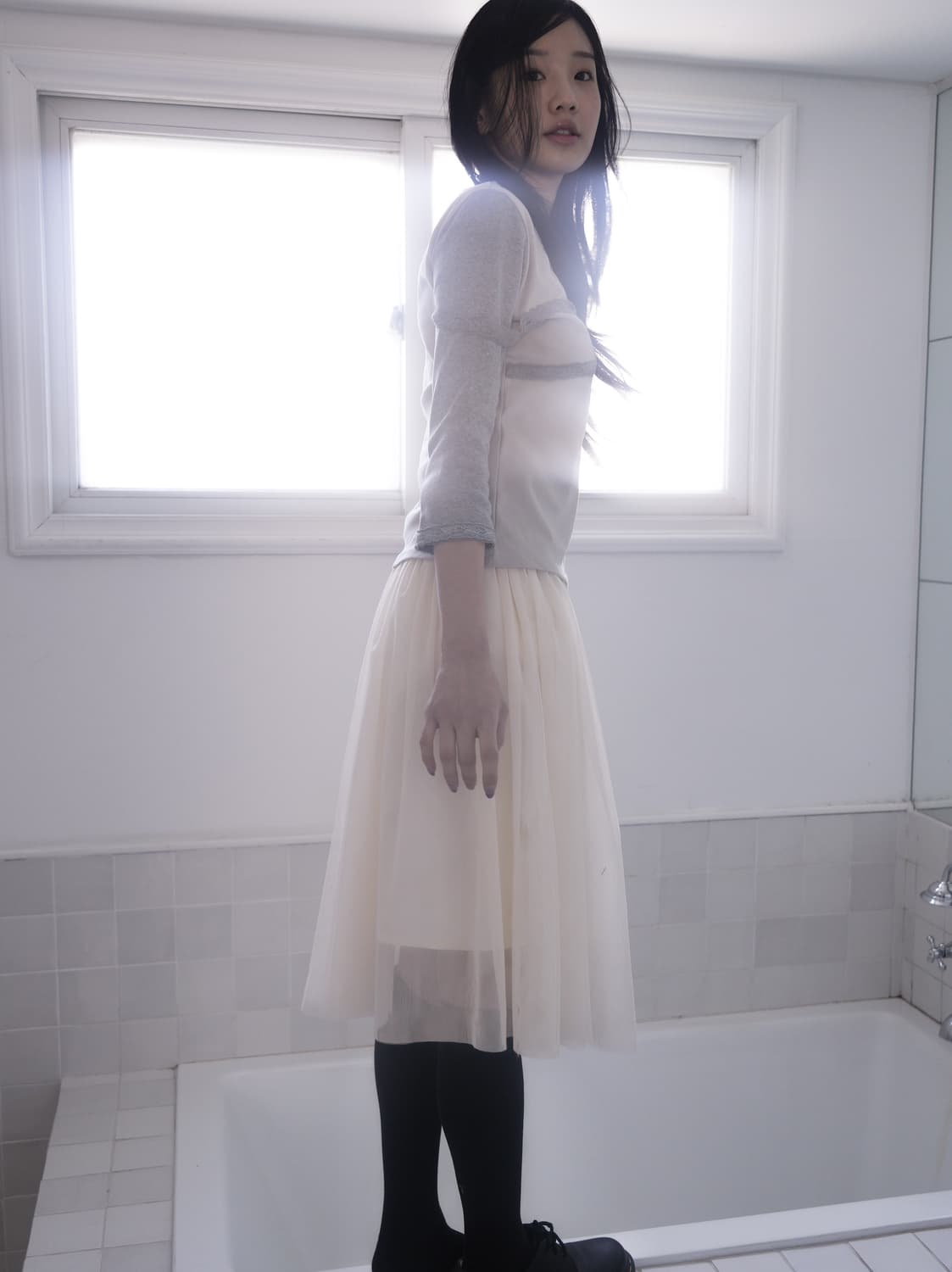 인앤양인하모니 튤 스커트 아이보리 상품이미지3