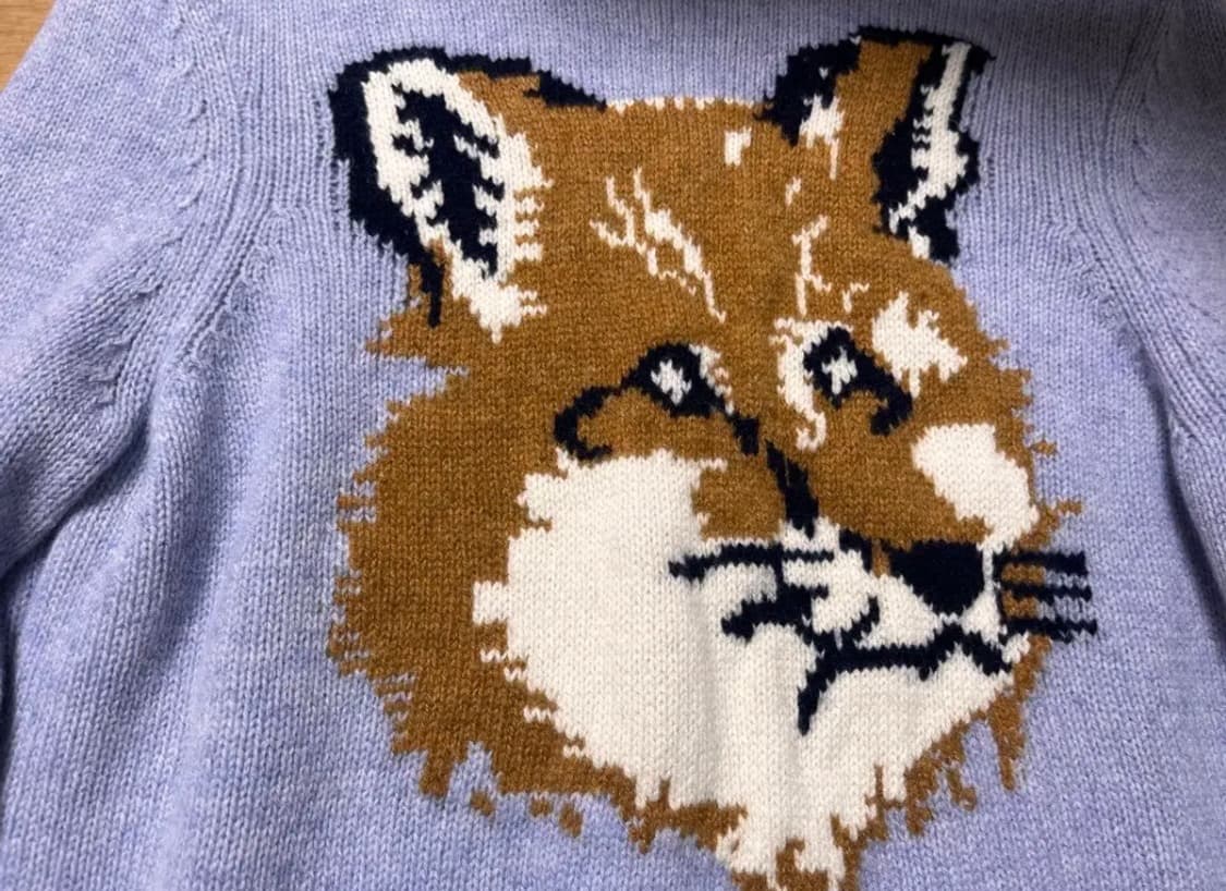 Maison Kitsune 메종키츠네 폭스헤드 비앙카블루 스웨터_XS 사 상품이미지3