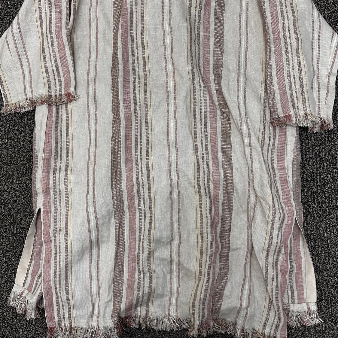 [새상품] 써스데이아일랜드 스트라이프 여성 린넨 마 롱 가디건 M 상품이미지8