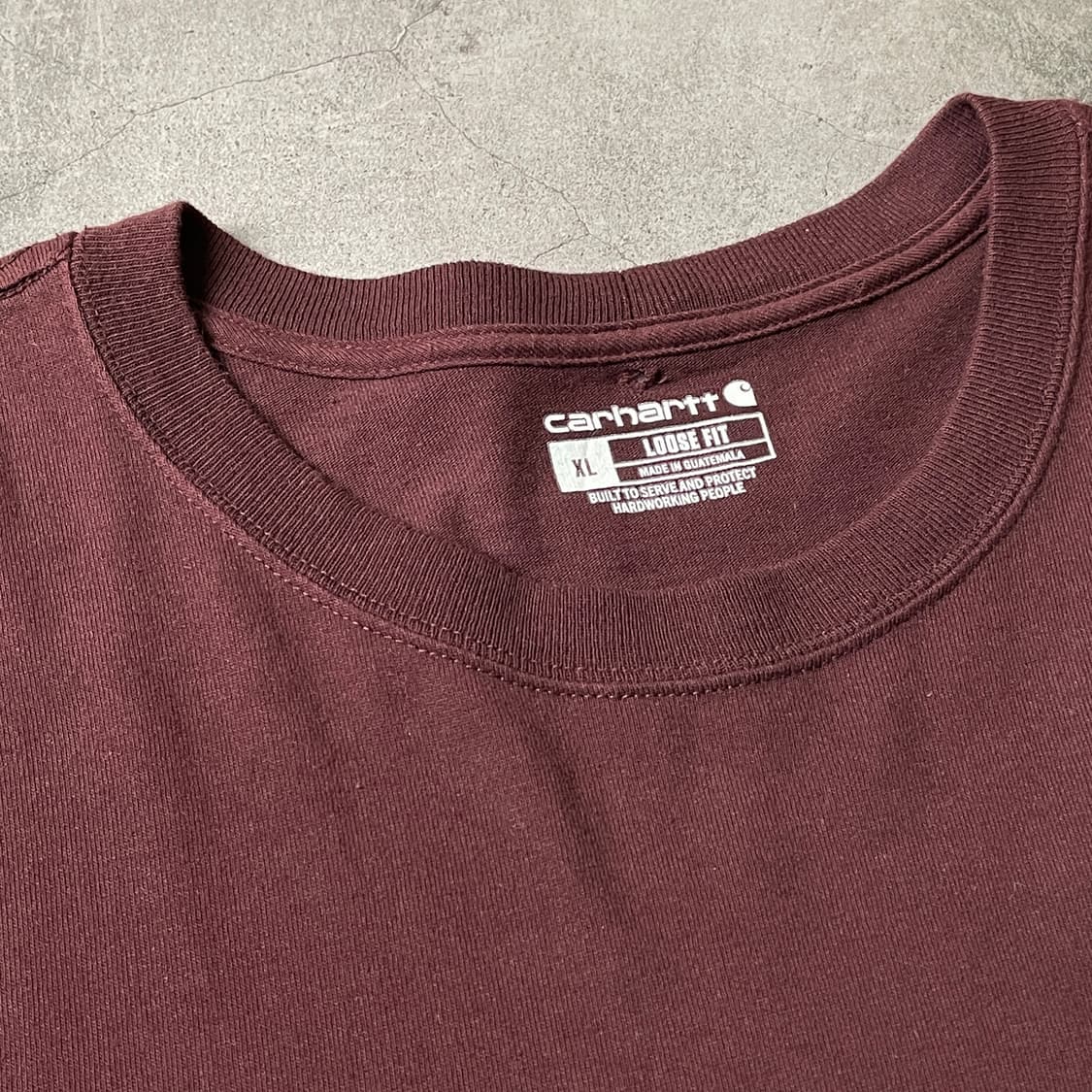 CARHARTT 칼하트 빈티지 버건디 롱 슬리브 스웨트셔츠 A00393 상품이미지2