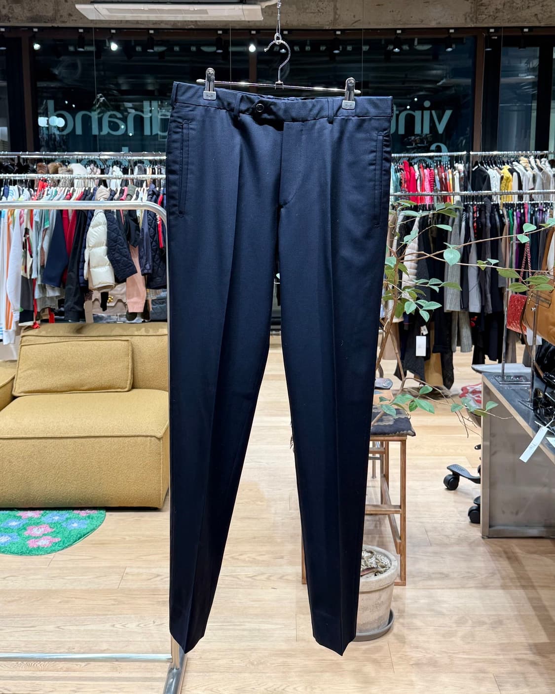 프라다 네이비 슬랙스 팬츠  상품이미지1