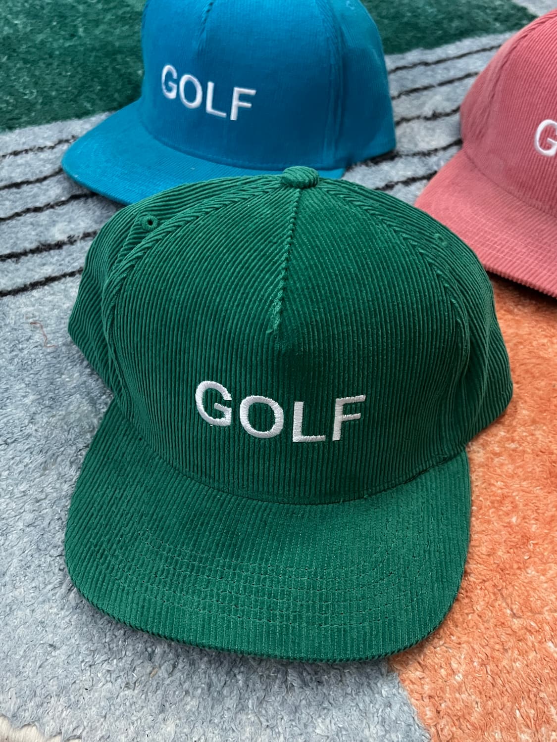골프왕 13FW 코듀로이 캡 OG(그린) 상품이미지1