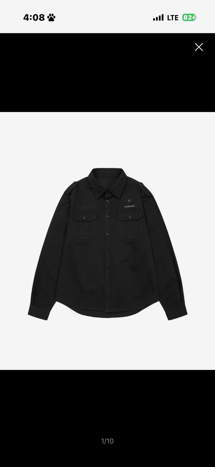 아캄 셔츠 1 Military Field Shirts (Black) 상품이미지1
