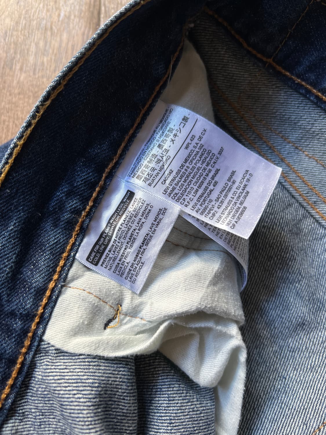 [34]리바이스 501 스트레이트 진청 데님 팬츠 상품이미지4