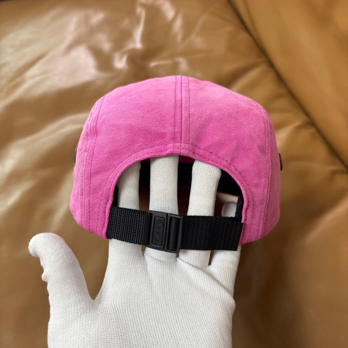 슈프림 캠프캡 모자 박스로고 스톤 워시드 마젠타 핑크 상품이미지7