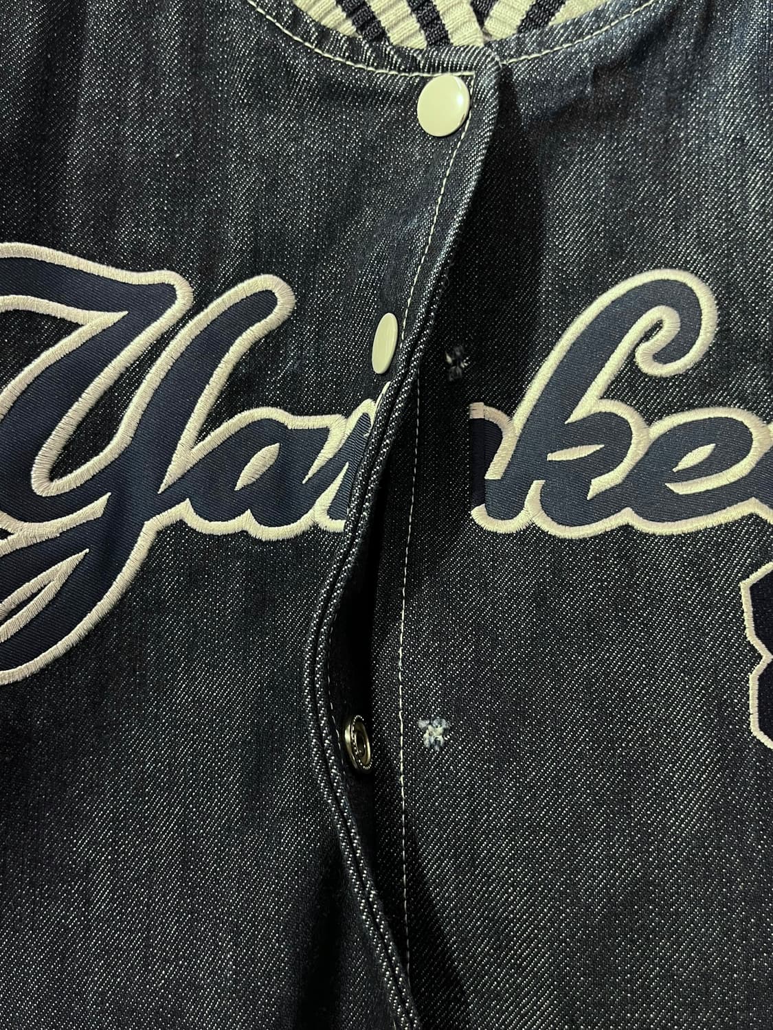 러셀 양키즈 데님 바시티 자켓 M #csz2166 상품이미지5