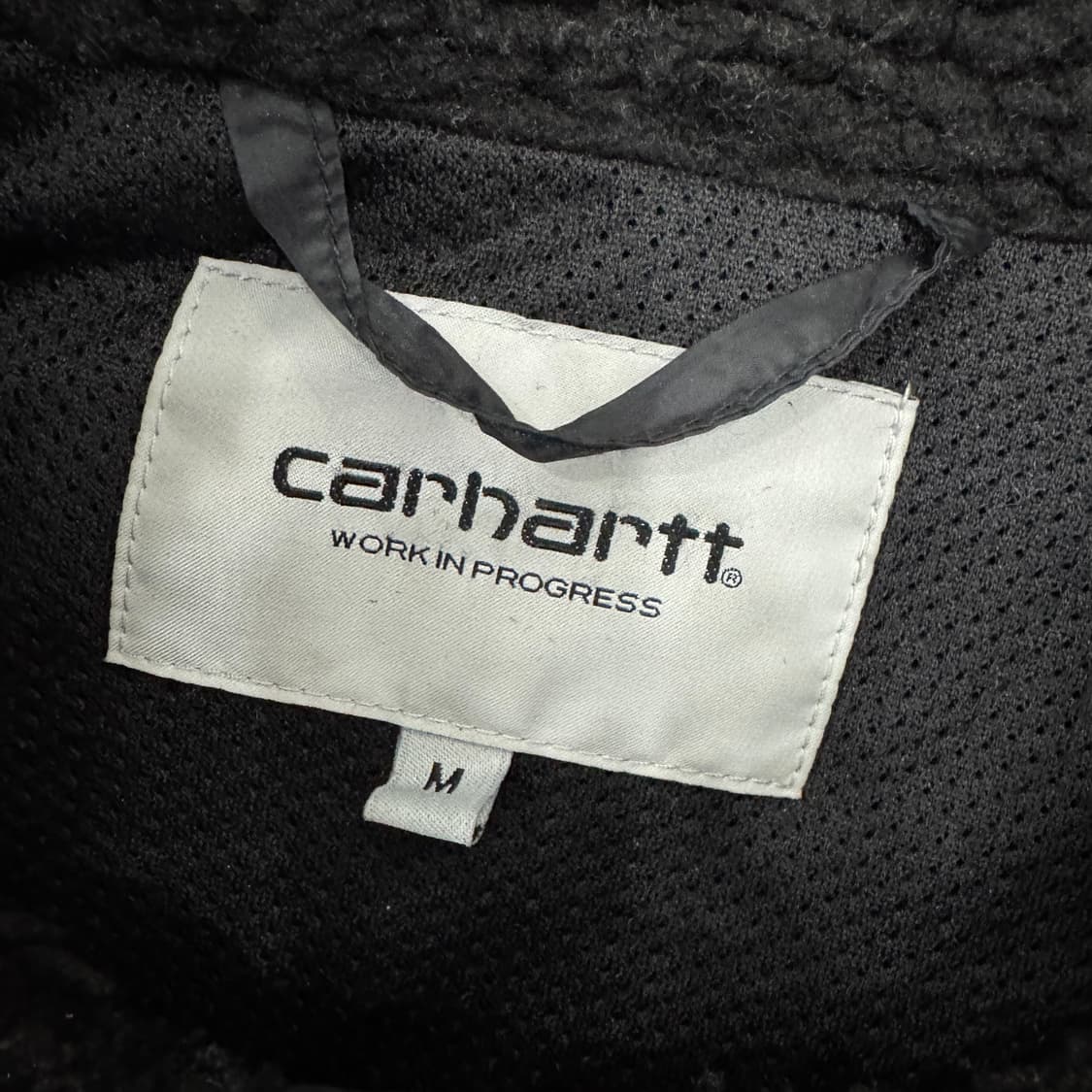 M(100) 칼하트 WIP 블랙 플리스 집업 자켓 상품이미지4