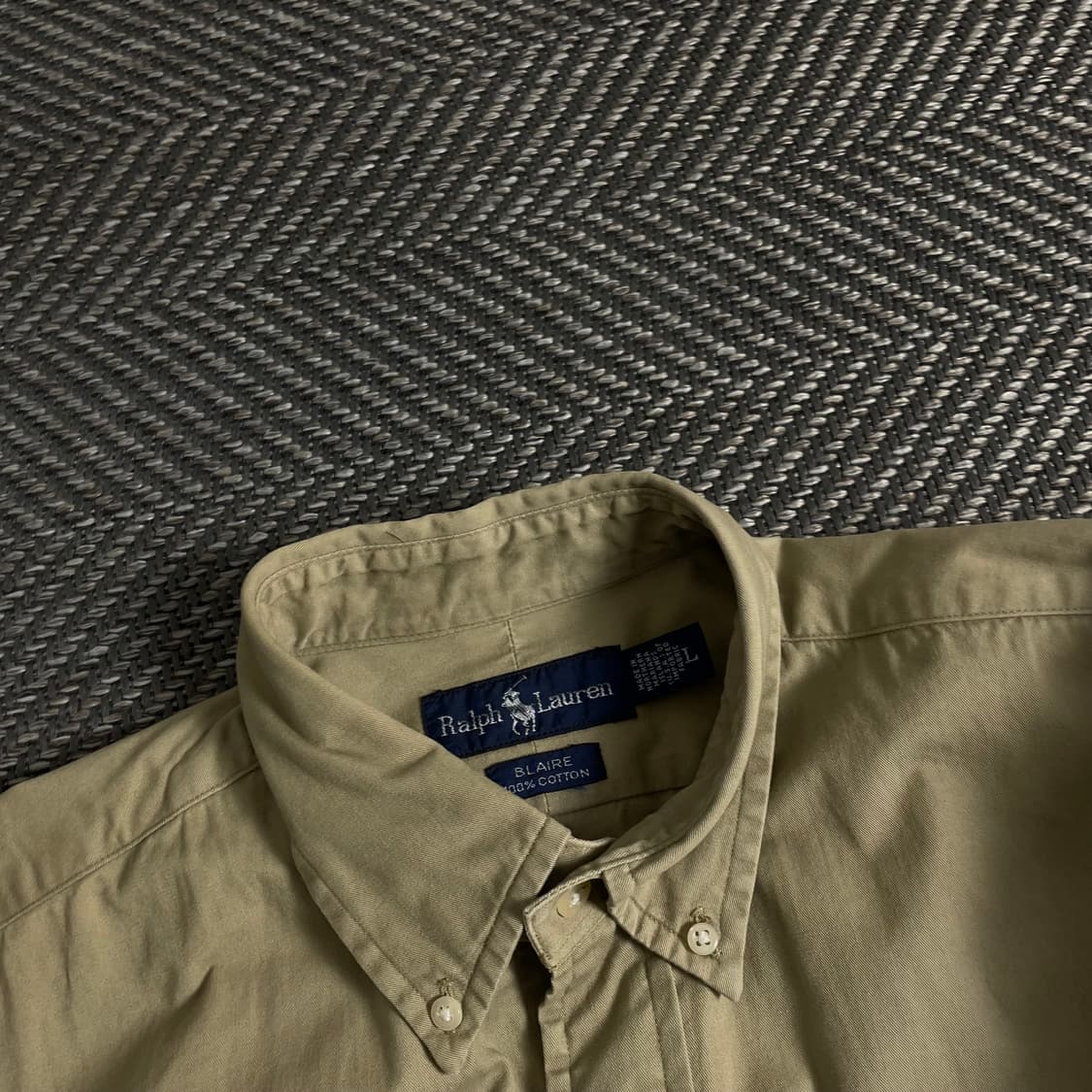 폴로 랄프로렌 포니 로고 옥스포드 셔츠 베이지y 3838 상품이미지5