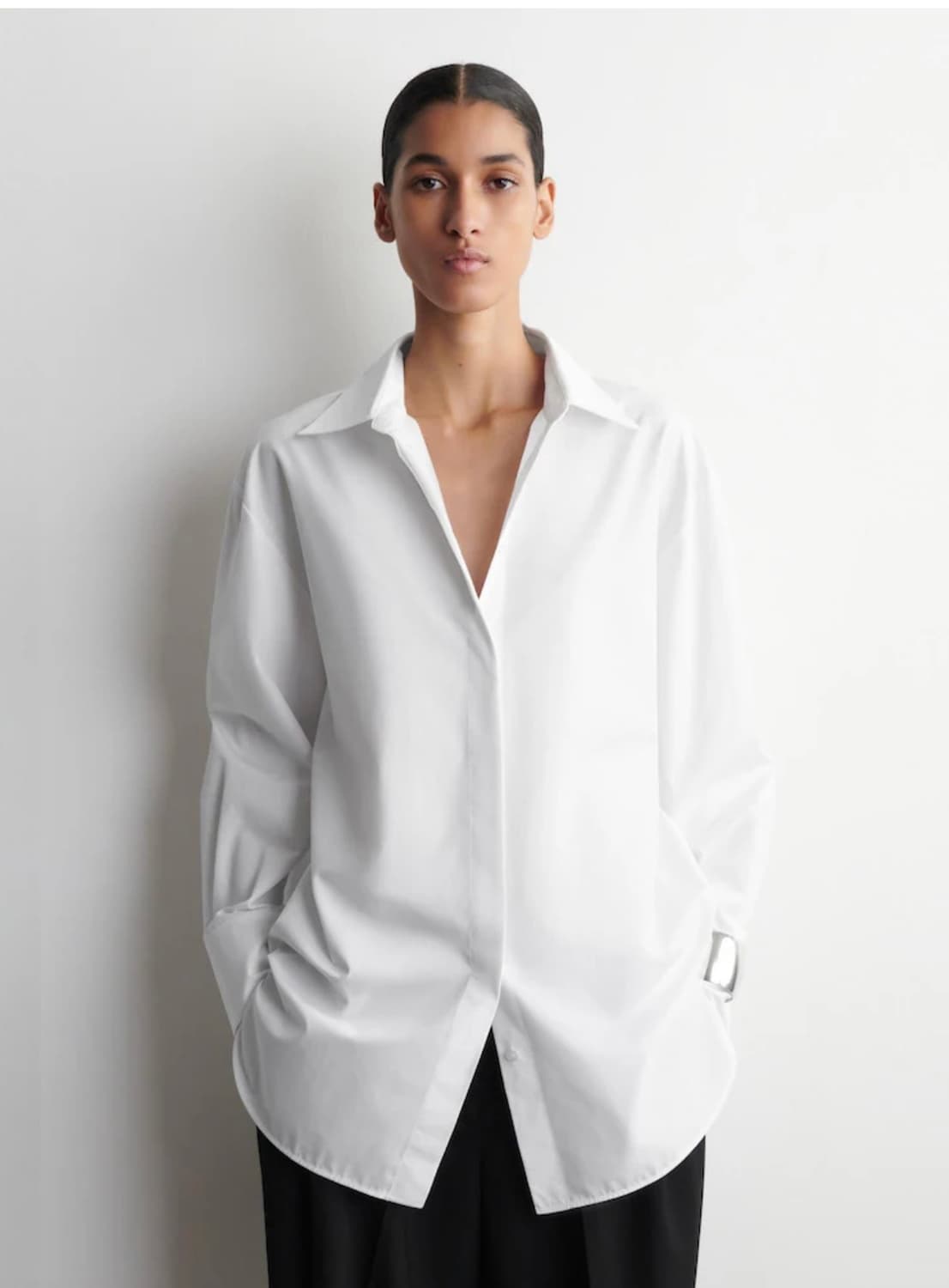 코스 테일러드 코튼 포플린셔츠 32 새제품 상품이미지1