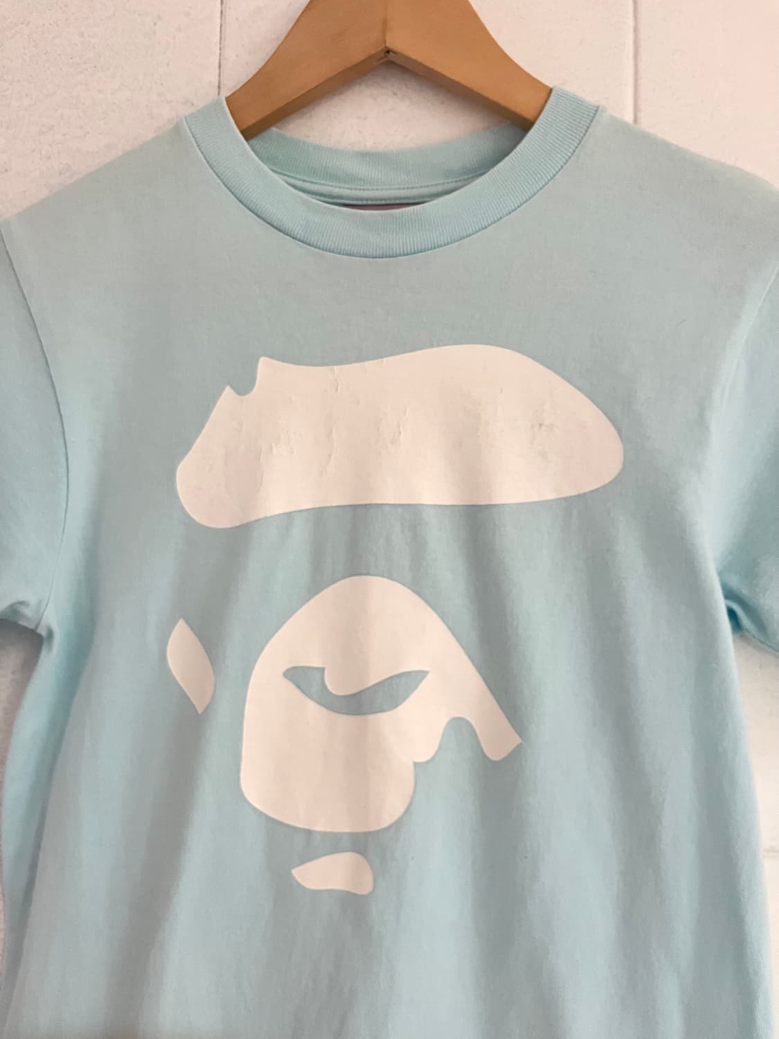 90's A bathing ape t-shirts 하늘색 상품이미지3