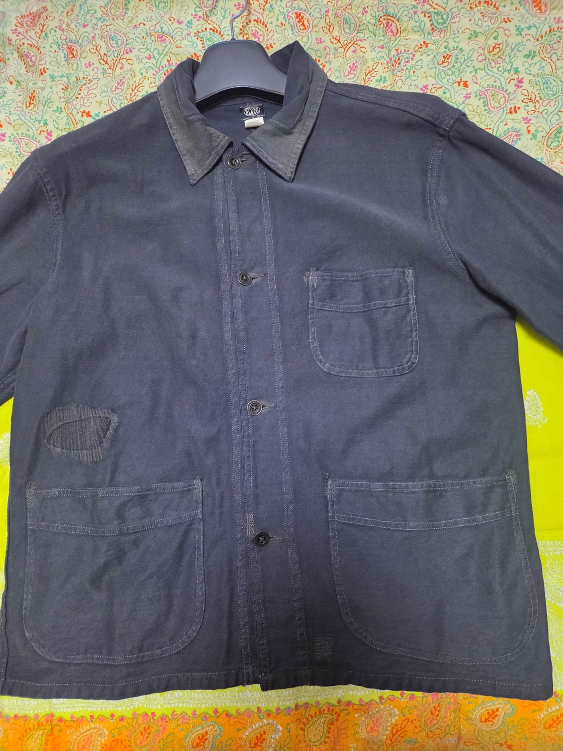 더블알엘 리페어드 저지워크자켓 블랙 M 상품이미지1